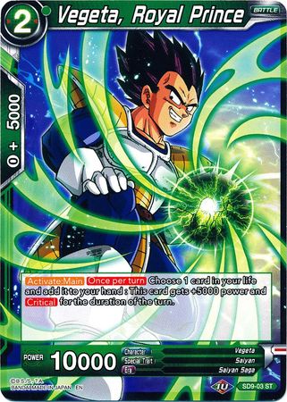 Vegeta, Royal Prince [SD9-03] | Shuffle n Cut Hobbies & Games