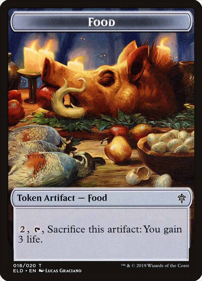 Rat // Food (18) Double-Sided Token [Throne of Eldraine Tokens] | Shuffle n Cut Hobbies & Games