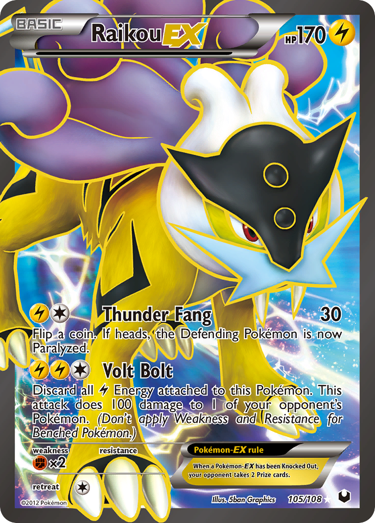 Raikou EX (105/108) [Black & White: Dark Explorers] | Shuffle n Cut Hobbies & Games