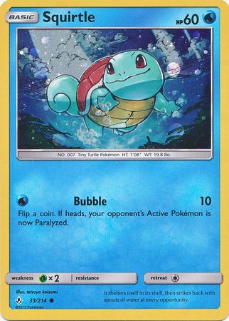 Squirtle (33/214) (Premium Collection Promo) [Sun & Moon: Unbroken Bonds] | Shuffle n Cut Hobbies & Games