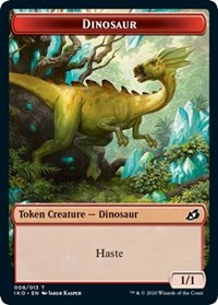 Dinosaur // Human Soldier (005) Double-Sided Token [Ikoria: Lair of Behemoths Tokens] | Shuffle n Cut Hobbies & Games