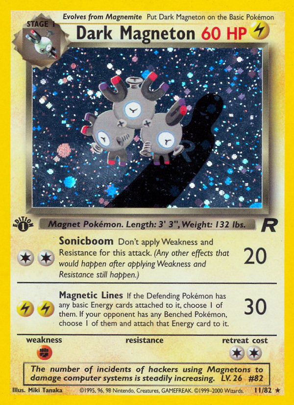 Dark Magneton (11/82) [Team Rocket 1st Edition] | Shuffle n Cut Hobbies & Games