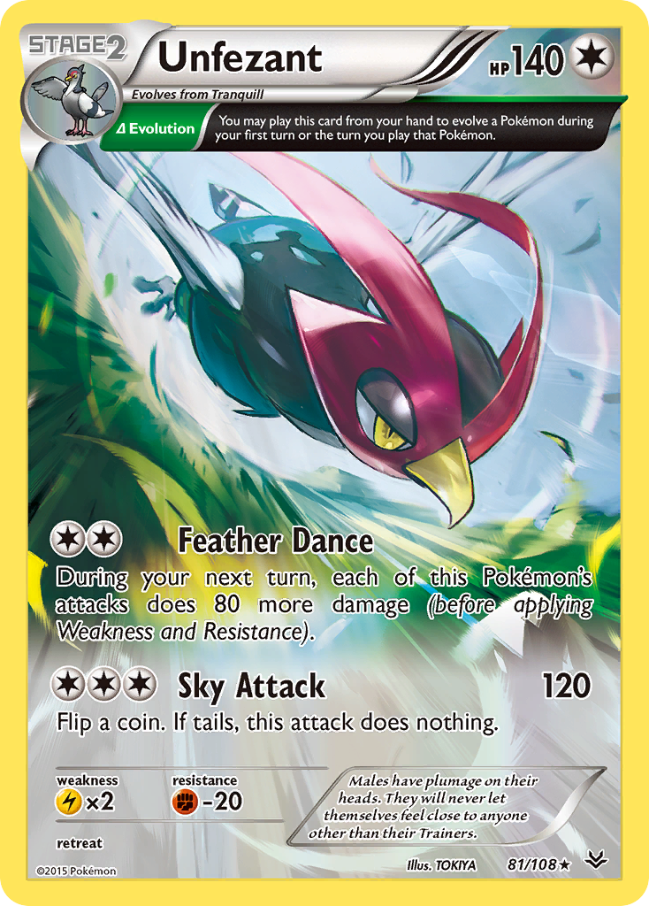 Unfezant (81/108) [XY: Roaring Skies] | Shuffle n Cut Hobbies & Games