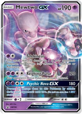 Mewtwo GX (SM196) (Jumbo Card) [Sun & Moon: Black Star Promos] | Shuffle n Cut Hobbies & Games