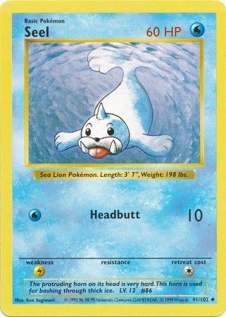 Seel (41/102) [Base Set Shadowless Unlimited] | Shuffle n Cut Hobbies & Games