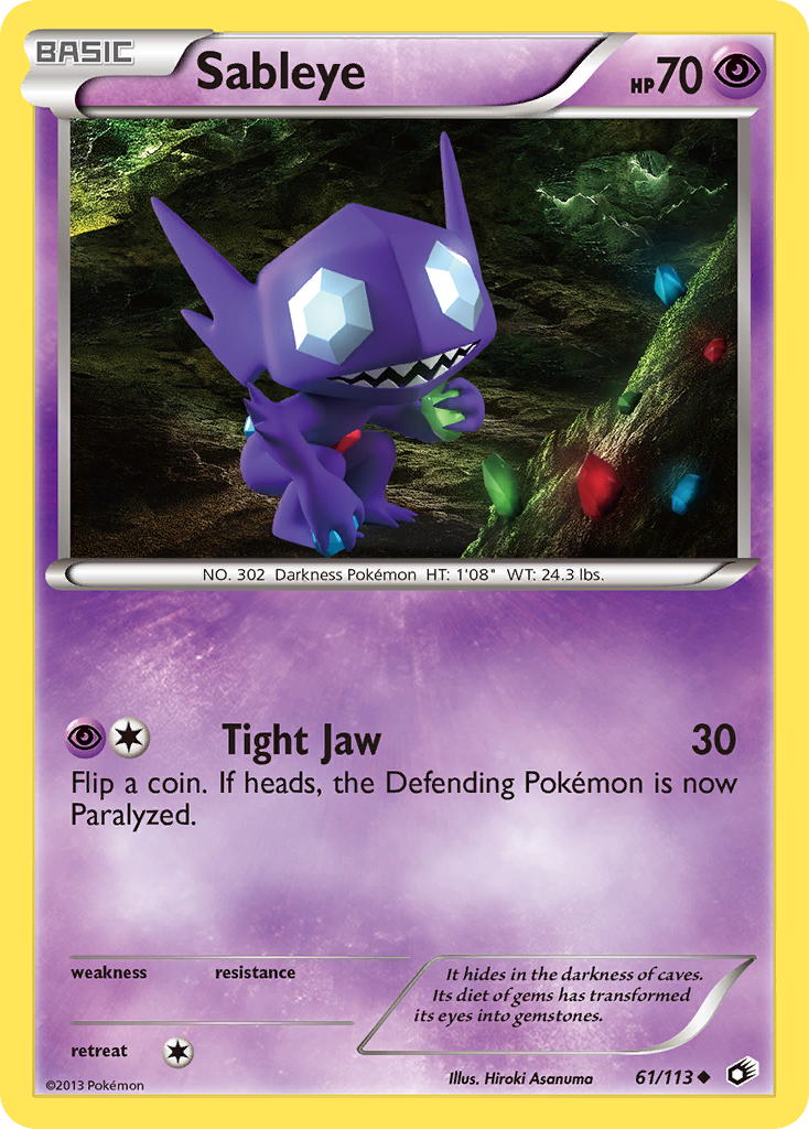 Sableye (61/113) [Black & White: Legendary Treasures] | Shuffle n Cut Hobbies & Games