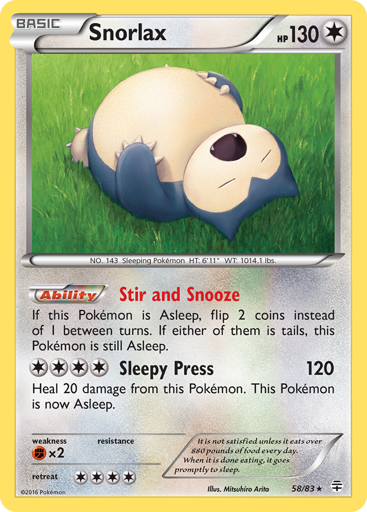 Snorlax (58/83) [XY: Generations] | Shuffle n Cut Hobbies & Games