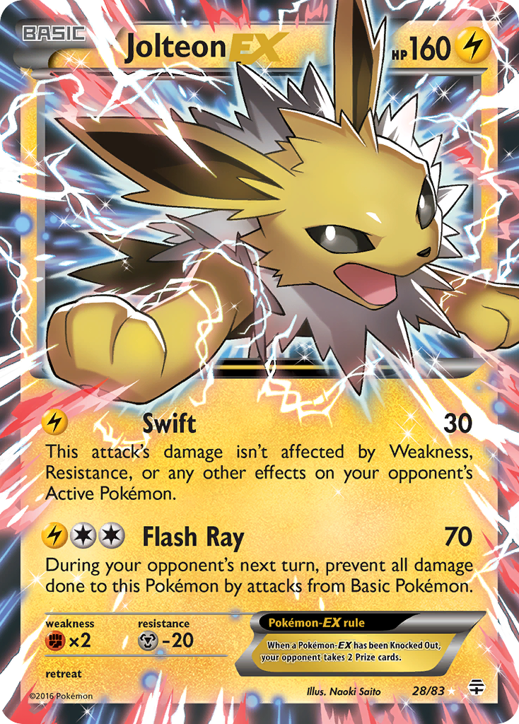 Jolteon EX (28/83) [XY: Generations] | Shuffle n Cut Hobbies & Games