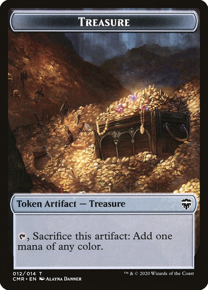 Rock // Treasure Double-Sided Token [Commander Legends Tokens] | Shuffle n Cut Hobbies & Games