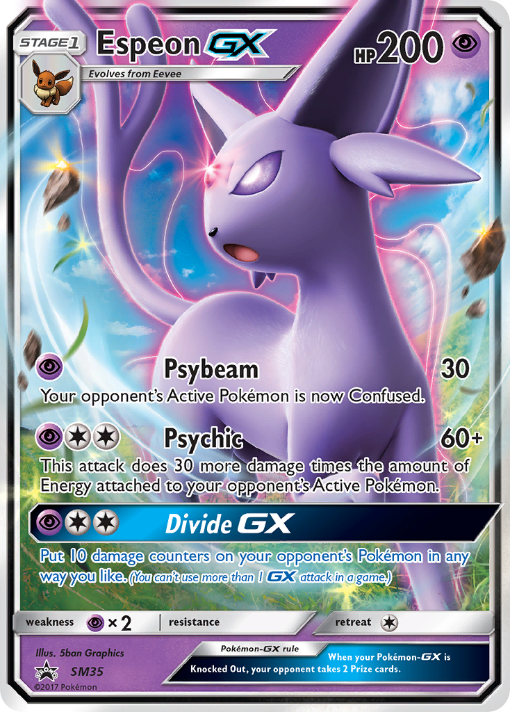 Espeon GX (SM35) [Sun & Moon: Black Star Promos] | Shuffle n Cut Hobbies & Games