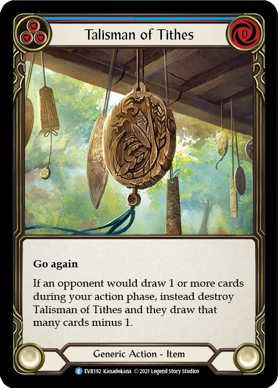 Talisman of Tithes [EVR192] (Everfest)  1st Edition Cold Foil | Shuffle n Cut Hobbies & Games