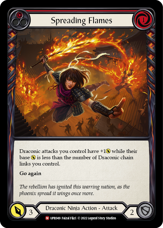 Spreading Flames [UPR049] (Uprising)  Rainbow Foil | Shuffle n Cut Hobbies & Games