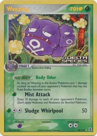 Weezing (33/113) (Stamped) [EX: Delta Species] | Shuffle n Cut Hobbies & Games