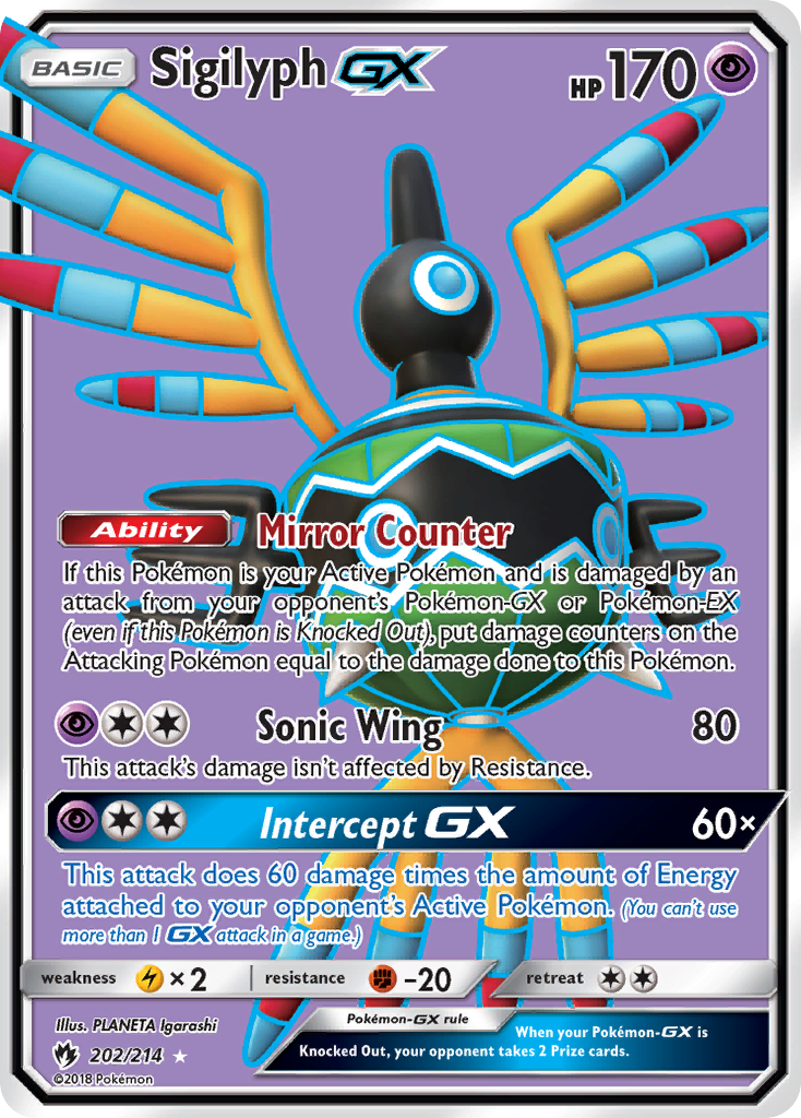 Sigilyph GX (202/214) [Sun & Moon: Lost Thunder] | Shuffle n Cut Hobbies & Games