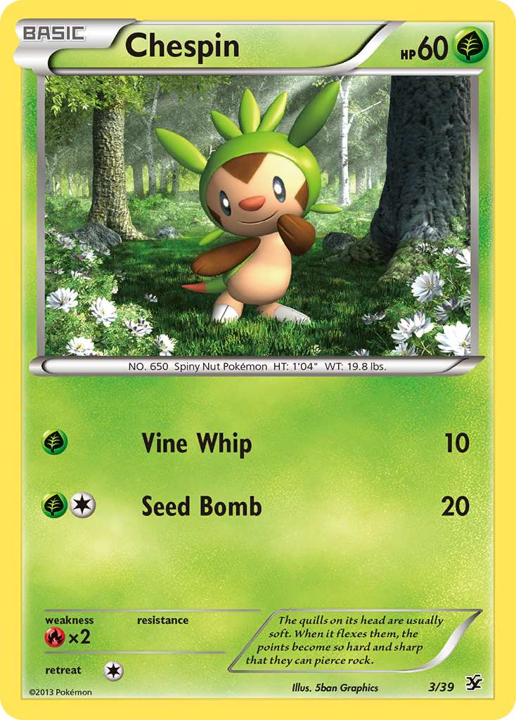 Chespin (3/39) [XY: Kalos Starter Set] | Shuffle n Cut Hobbies & Games