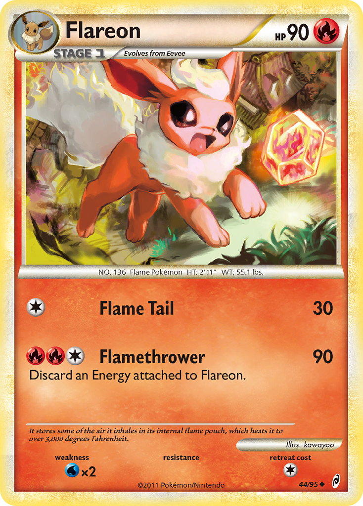 Flareon (44/95) [HeartGold & SoulSilver: Call of Legends] | Shuffle n Cut Hobbies & Games