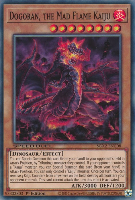 Dogoran, the Mad Flame Kaiju [SGX2-ENC08] Secret Rare | Shuffle n Cut Hobbies & Games