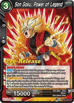 Son Goku, Power of Legend (BT10-128) [Rise of the Unison Warrior Prerelease Promos] | Shuffle n Cut Hobbies & Games