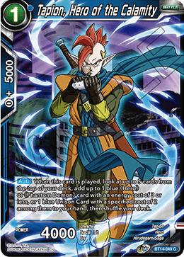 Tapion, Hero of the Calamity (BT14-049) [Cross Spirits] | Shuffle n Cut Hobbies & Games