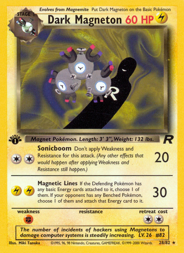 Dark Magneton (28/82) [Team Rocket 1st Edition] | Shuffle n Cut Hobbies & Games