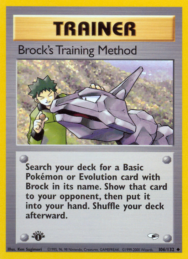 Brock's Training Method (106/132) [Gym Heroes 1st Edition] | Shuffle n Cut Hobbies & Games