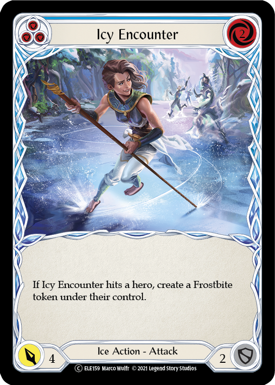 Icy Encounter (Blue) [U-ELE159] Unlimited Rainbow Foil | Shuffle n Cut Hobbies & Games