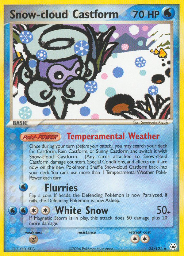 Snow-cloud Castform (25/101) [EX: Hidden Legends] | Shuffle n Cut Hobbies & Games