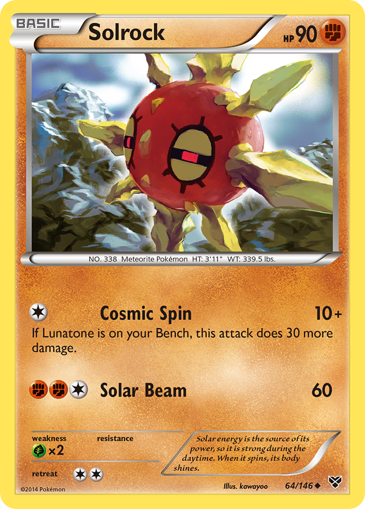 Solrock (64/146) [XY: Base Set] | Shuffle n Cut Hobbies & Games