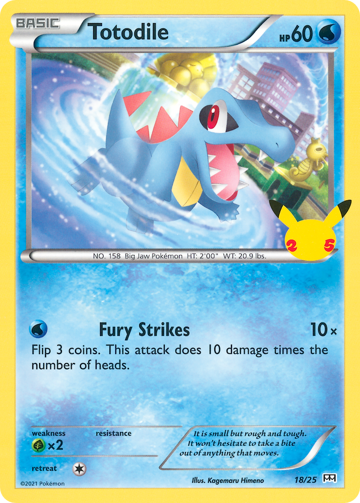 Totodile (18/25) [McDonald's 25th Anniversary] | Shuffle n Cut Hobbies & Games