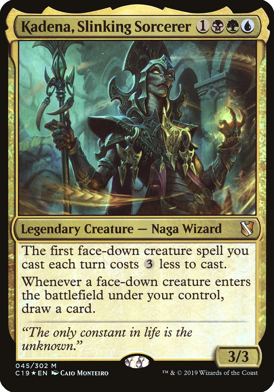 Kadena, Slinking Sorcerer (Oversized) [Commander 2019 Oversized] | Shuffle n Cut Hobbies & Games