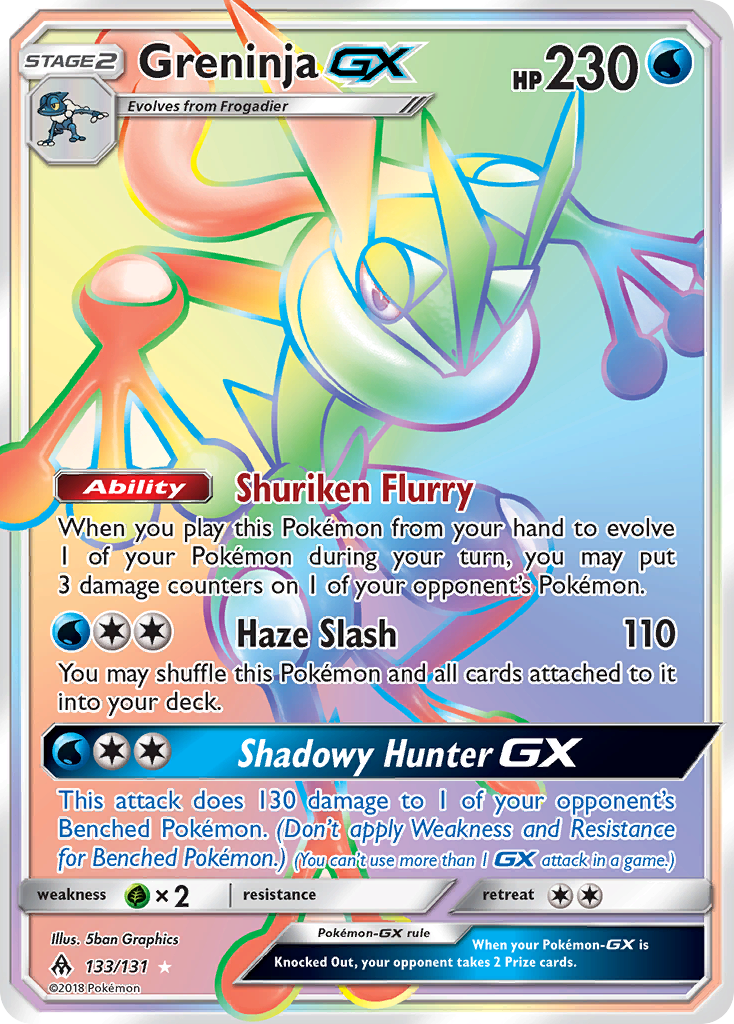 Greninja GX (133/131) [Sun & Moon: Forbidden Light] | Shuffle n Cut Hobbies & Games