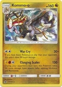 Kommo-o (77/111) (Cracked Ice Holo) (Theme Deck Exclusive) [Sun & Moon: Crimson Invasion] | Shuffle n Cut Hobbies & Games