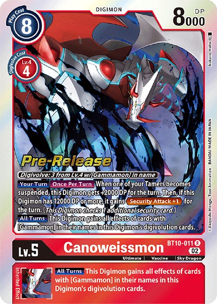 Canoweissmon [BT10-011] [Xros Encounter Pre-Release Cards] | Shuffle n Cut Hobbies & Games