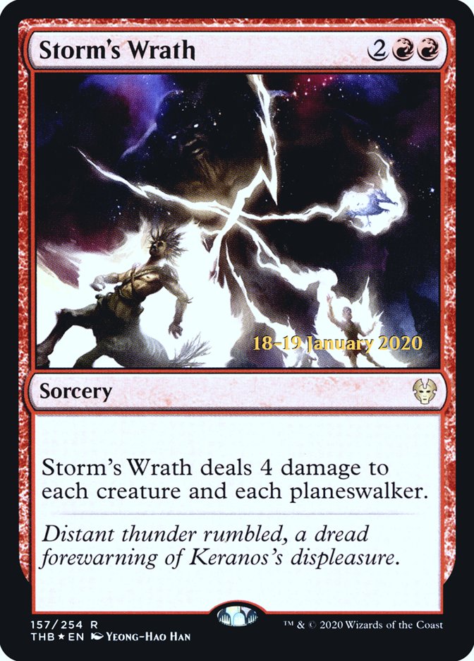 Storm's Wrath [Theros Beyond Death Prerelease Promos] | Shuffle n Cut Hobbies & Games