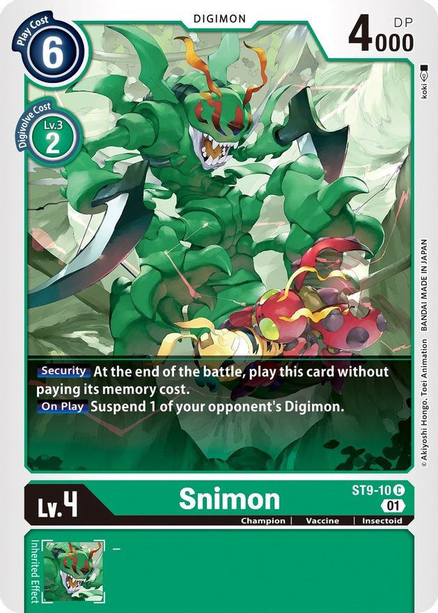 Snimon [ST9-10] [Starter Deck: Ultimate Ancient Dragon] | Shuffle n Cut Hobbies & Games