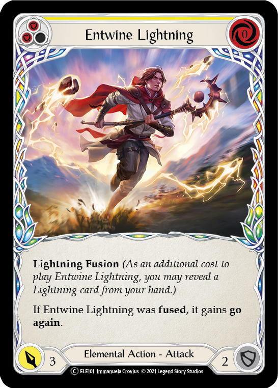 Entwine Lightning (Yellow) [U-ELE101] Unlimited Rainbow Foil | Shuffle n Cut Hobbies & Games