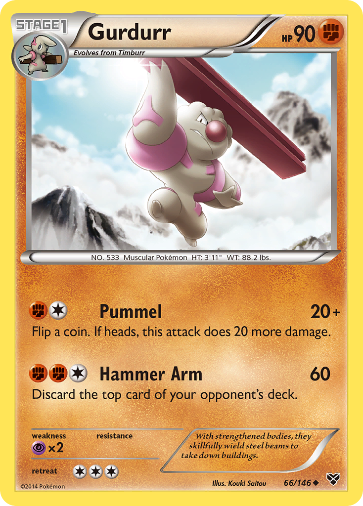 Gurdurr (66/146) [XY: Base Set] | Shuffle n Cut Hobbies & Games