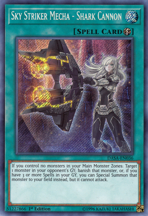 Sky Striker Mecha - Shark Cannon [DASA-EN036] Secret Rare | Shuffle n Cut Hobbies & Games