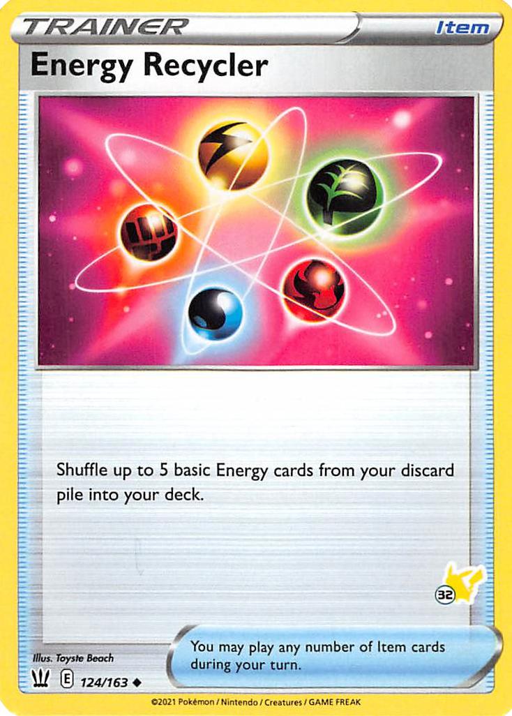 Energy Recycler (124/163) (Pikachu Stamp #32) [Battle Academy 2022] | Shuffle n Cut Hobbies & Games