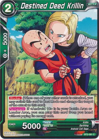 Destined Deed Krillin [BT2-081] | Shuffle n Cut Hobbies & Games