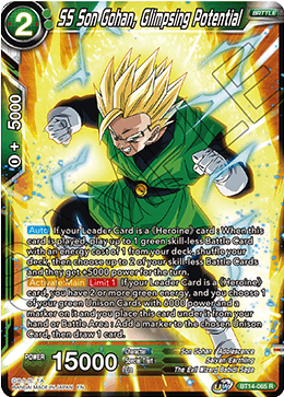 SS Son Gohan, Glimpsing Potential (BT14-065) [Cross Spirits] | Shuffle n Cut Hobbies & Games