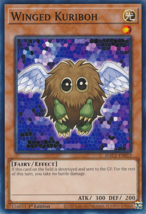 Winged Kuriboh [HAC1-EN013] Common | Shuffle n Cut Hobbies & Games