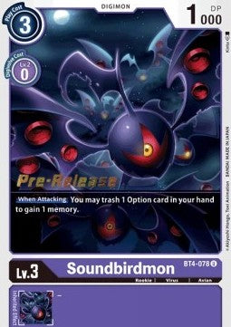 Soundbirdmon [BT4-078] [Great Legend Pre-Release Promos] | Shuffle n Cut Hobbies & Games