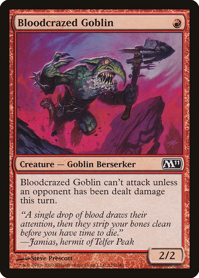 Bloodcrazed Goblin [Magic 2011] | Shuffle n Cut Hobbies & Games