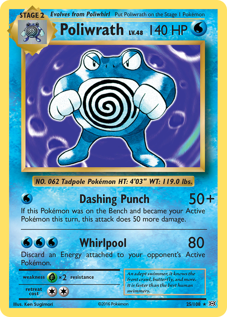 Poliwrath (25/108) [XY: Evolutions] | Shuffle n Cut Hobbies & Games