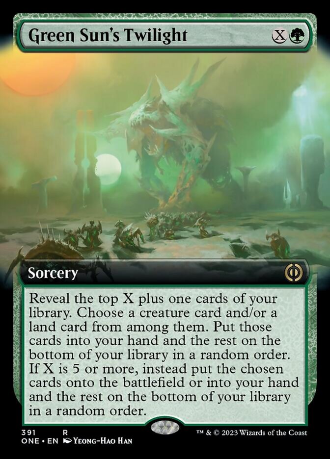 Green Sun's Twilight (Extended Art) [Phyrexia: All Will Be One] | Shuffle n Cut Hobbies & Games