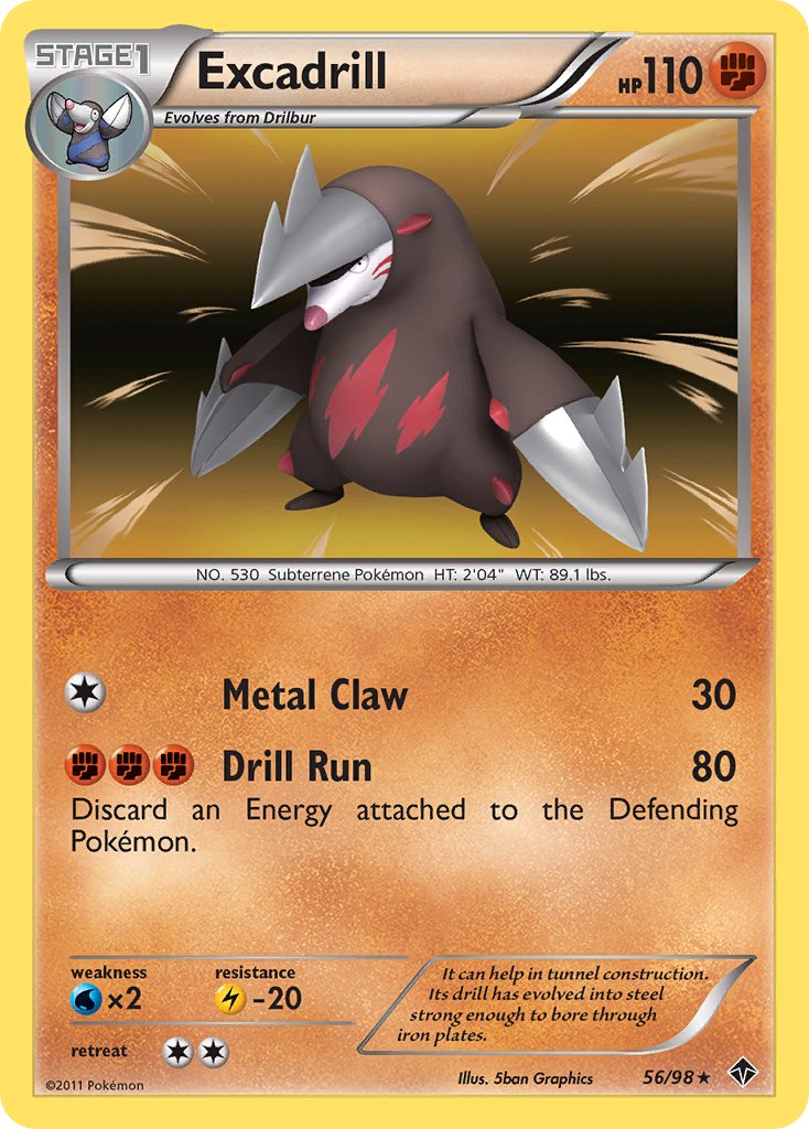 Excadrill (56/98) (Cosmos Holo) (Blister Exclusive) [Black & White: Emerging Powers] | Shuffle n Cut Hobbies & Games