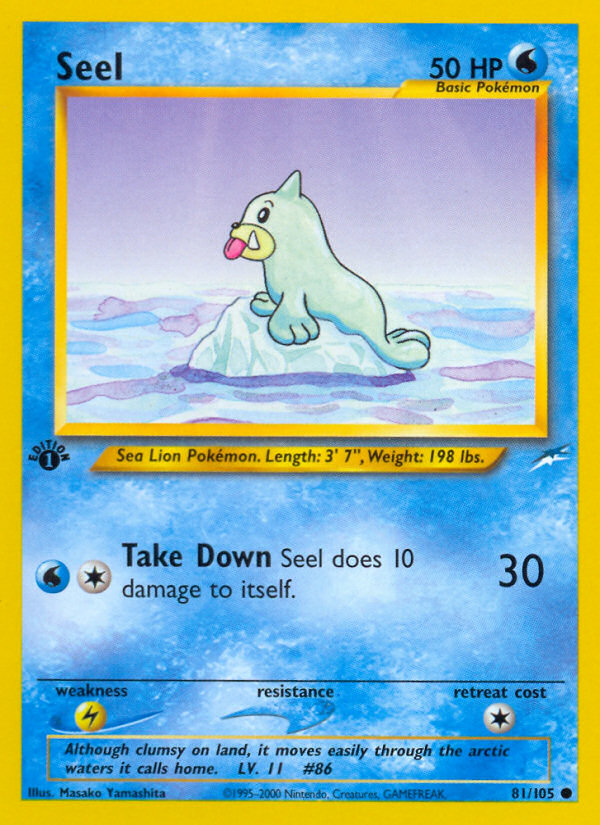 Seel (81/105) [Neo Destiny 1st Edition] | Shuffle n Cut Hobbies & Games