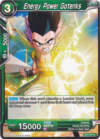 Energy Power Gotenks [BT1-071] | Shuffle n Cut Hobbies & Games