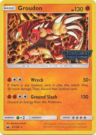 Groudon (81/168) (Cosmos Holo Gamestop Promo) [Sun & Moon: Celestial Storm] | Shuffle n Cut Hobbies & Games